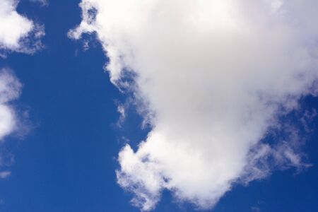 Blue sky with white cloud. Nature background landscape.