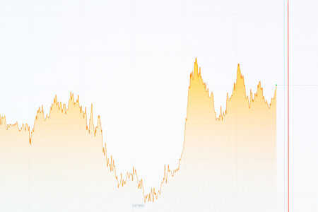 Abstract stock market chart on white background