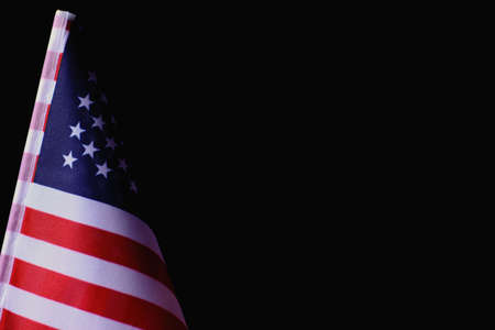 Close up united state national flag. The Stars and Stripes flag.