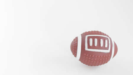 American football toy on white background. The most popular sport in USA.の写真素材