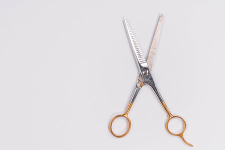 scissors for work of hairdresserの写真素材