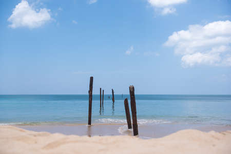 The old wooden bridge at Khao Pilai, Phangnga, Thailand.