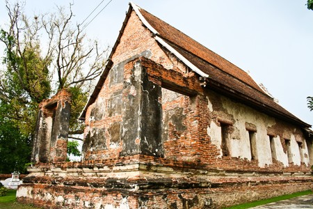 Ayutthaya, the old churchの写真素材