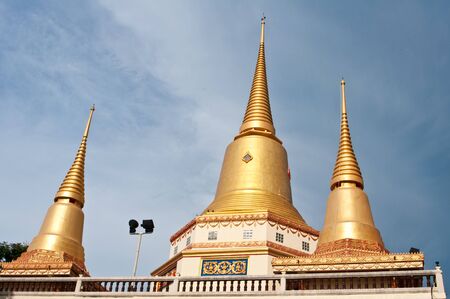 Three golden pagoda