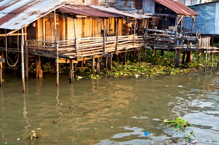 Waterfront homes in  Bangkok  Thailandの写真素材