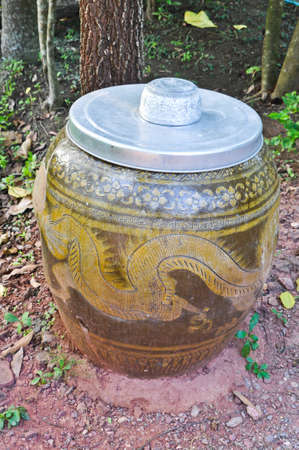 Water bowl and dragon jarの写真素材