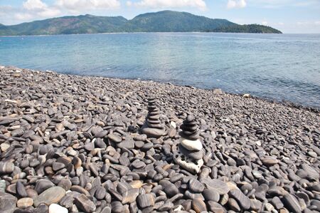 Rock beach on hin ngam island,Thailandの写真素材