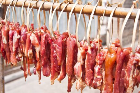 Meat dried in the sun
