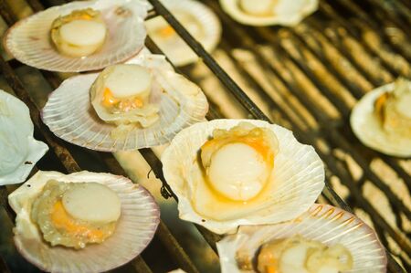 Grilled of  Scallopsの写真素材
