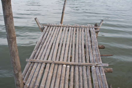 Wooden walking bridgeの写真素材