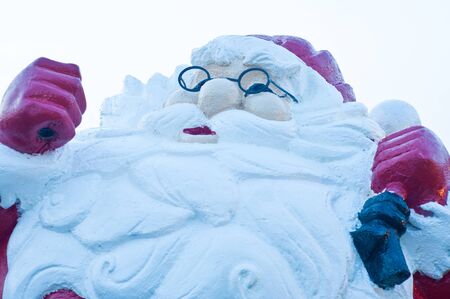 Santa Claus statue are close up on christmas dayの写真素材