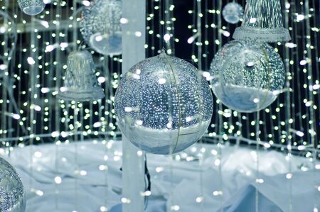 Silver ball ,christmas symbolの写真素材