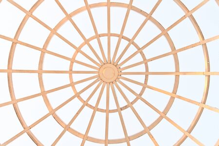 Symmetry of roof backgroundの写真素材