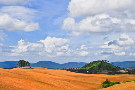 Agriculture landscape on the top of mountain wallpaperの写真素材
