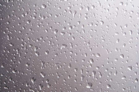 Drops of water on metallic surface