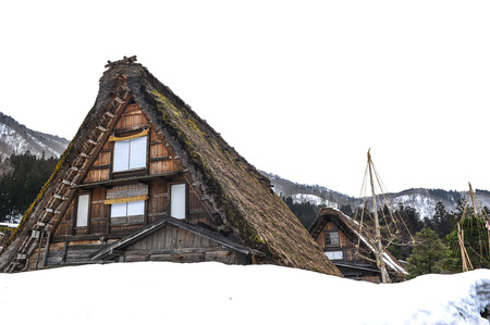 Historic house of Shirakawa-go and Gokayama winterのeditorial素材