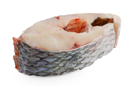 Fresh fish isolated over white backgroundの写真素材