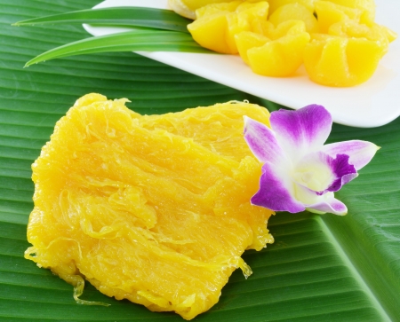 Thai sweets, or Khanom Thai is traditional Thai sweets both の写真素材
