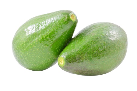 Fresh avocados on whiteの写真素材