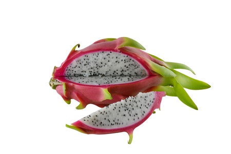 Dragon Fruit on white backgroundの写真素材