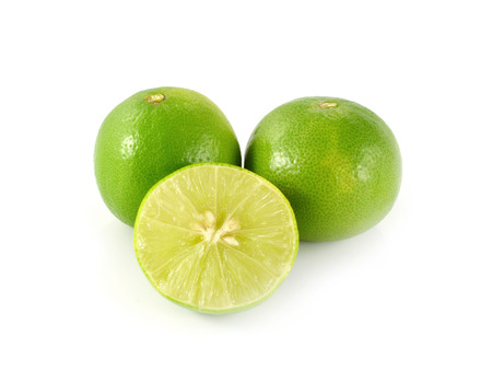 Fresh lime  Isolated on white backgroundの写真素材