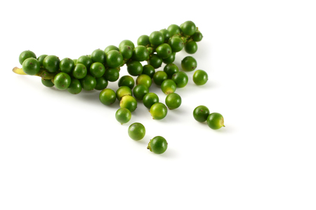 fresh green pepper isolated on white backgroundの写真素材