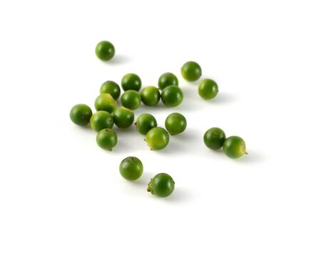  fresh green pepper isolated on white backgroundの写真素材