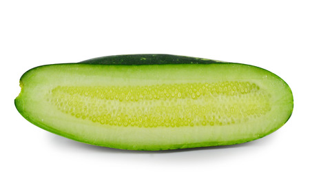 Cucumber isolated over white backgroundの写真素材