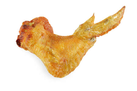 Fried chicken in isolated whiteの写真素材