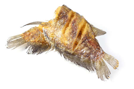 fried fish isolatedの写真素材