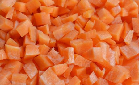 Close view of fresh organic carrots sliced の写真素材