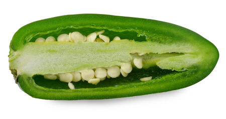 Green pepper isolatedの写真素材