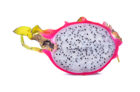 Dragon Fruit on white backgroundの写真素材