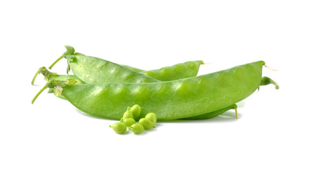 String beans  on white backgroundの写真素材