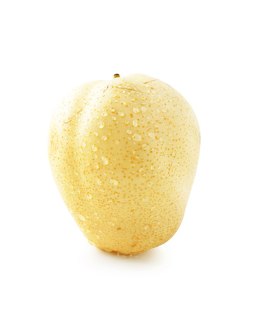 fresh pear isolated on white backgroundの写真素材