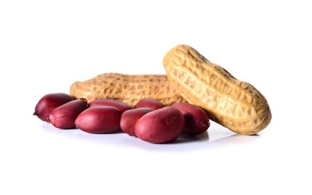 peanut isolated on a white backgroundの写真素材