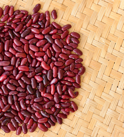 Red bean on wooden background