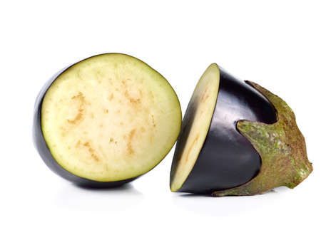 eggplant isolated on white backgroundの写真素材