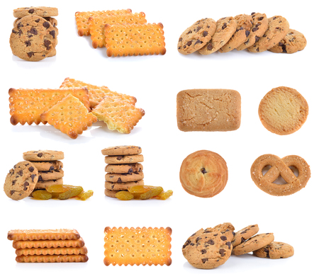 cookies isolated on whiteの写真素材