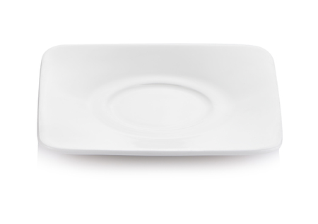 white plate on white backgroundの写真素材