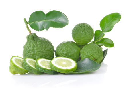 Bergamot fruit isolated on white background.の写真素材