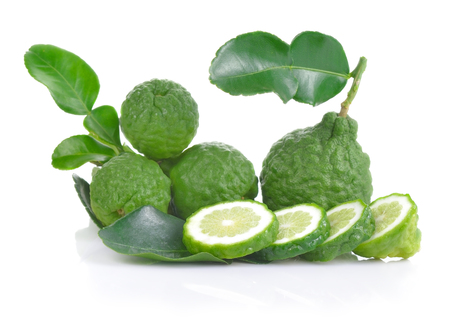 Bergamot fruit isolated on white background.の写真素材