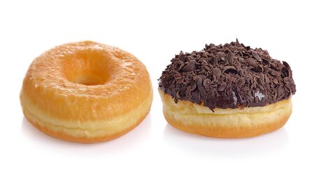 Donuts isolated on white background.の写真素材