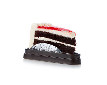 cake isolated on white backgroundの写真素材