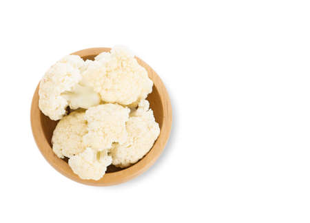 cauliflower isolated on white backgroundの写真素材