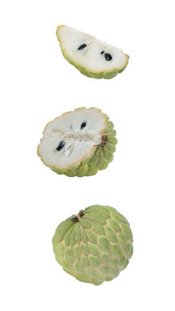 custard apple fruit on white background.の写真素材