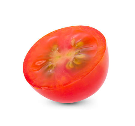 Tomato isolated on white backgroundの写真素材