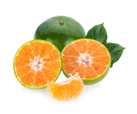 orange fruit isolated on white background.の写真素材