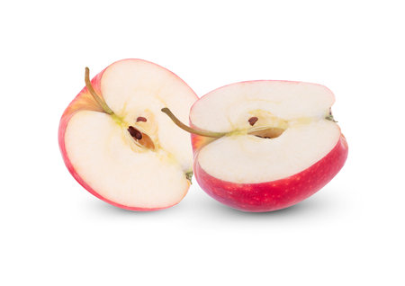 Apple fruit isolated on white backgroundの写真素材