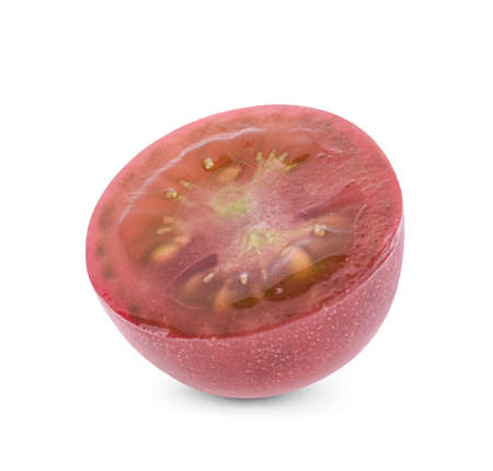 Fresh tomato isolated on white backgroundの写真素材